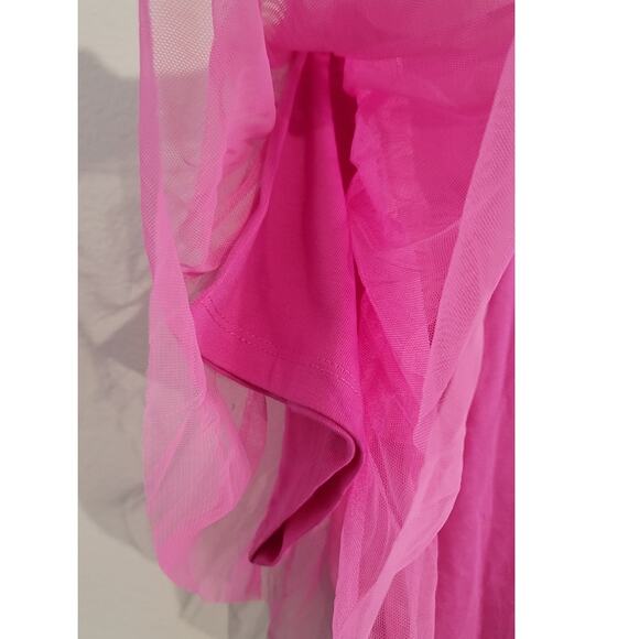 Disney Princess Graphic Print Mesh Tulle Short Sleeve Pink Tee Girls 9/10 NEW - Picture 11 of 11